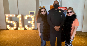 jen and kat and cop